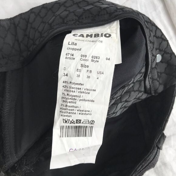 Cambio Black Lila Cropped Stretchy Skinny pant 4 - Picture 9 of 9